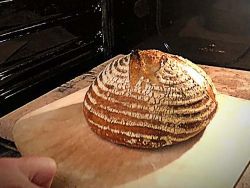 Sourdough bread oven spring