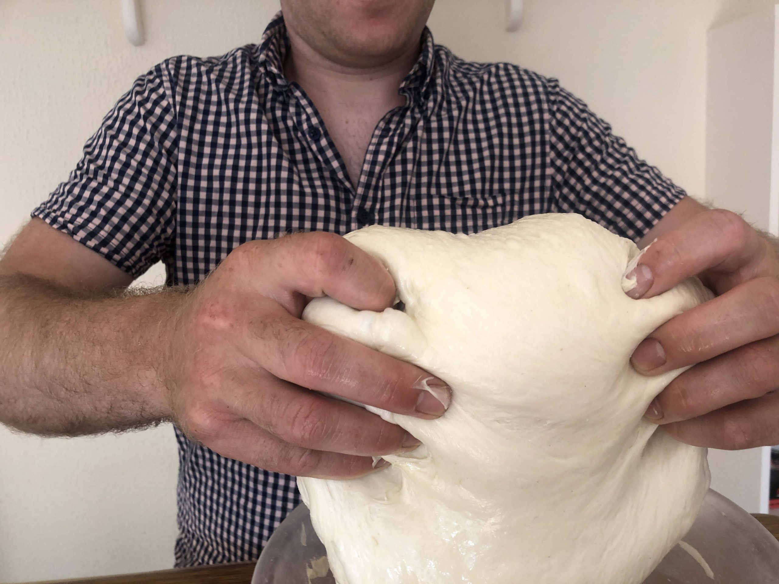 dough pic Gareth Busby with making bread