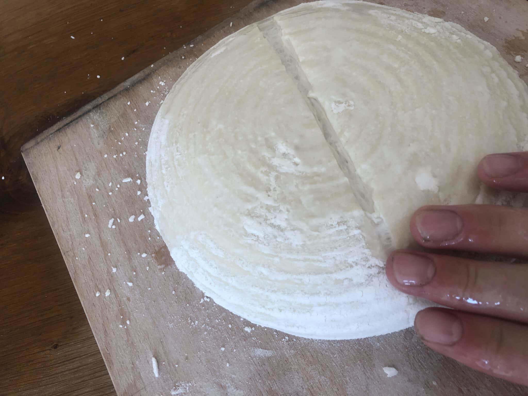wetting the bread adding water to the bread directly