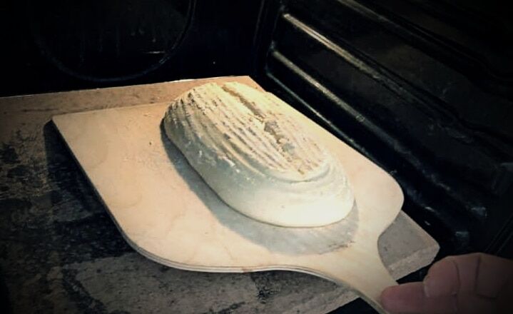 Bread in the oven for oven spring