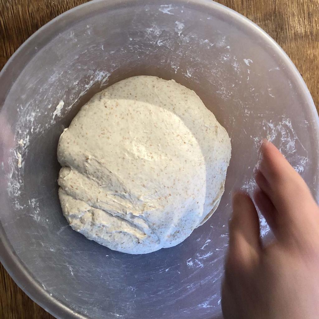 Leave the dough in the bowl this time.